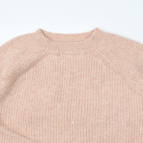 Marks and Spencer Womens Pink Round Neck  Polyamide Pullover Jumper Size S