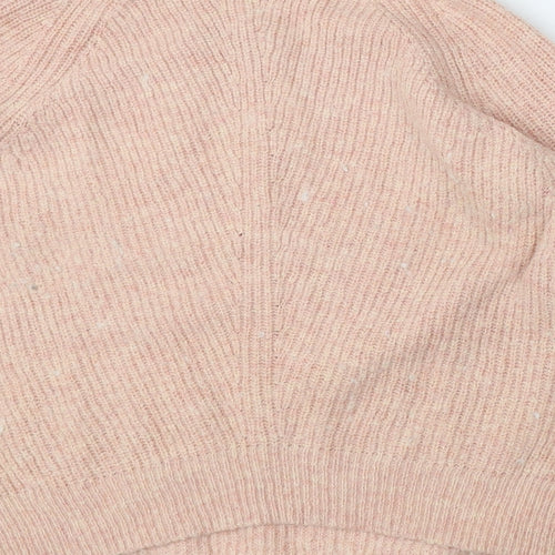 Marks and Spencer Womens Pink Round Neck  Polyamide Pullover Jumper Size S