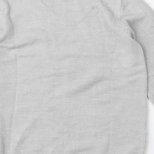 F&F Womens Grey Round Neck  Polyester Pullover Jumper Size 6