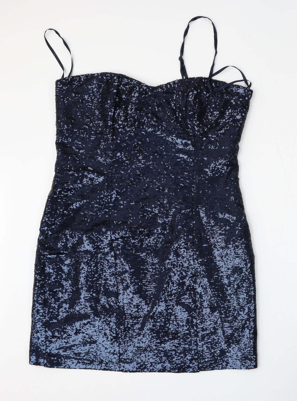 New Look Womens Blue  Polyester Bodycon  Size 16  Round Neck
