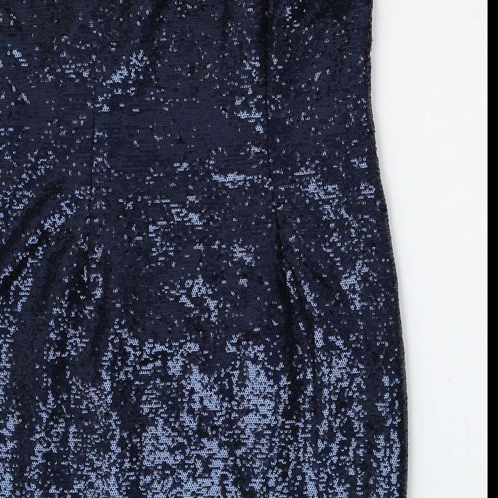 New Look Womens Blue  Polyester Bodycon  Size 16  Round Neck
