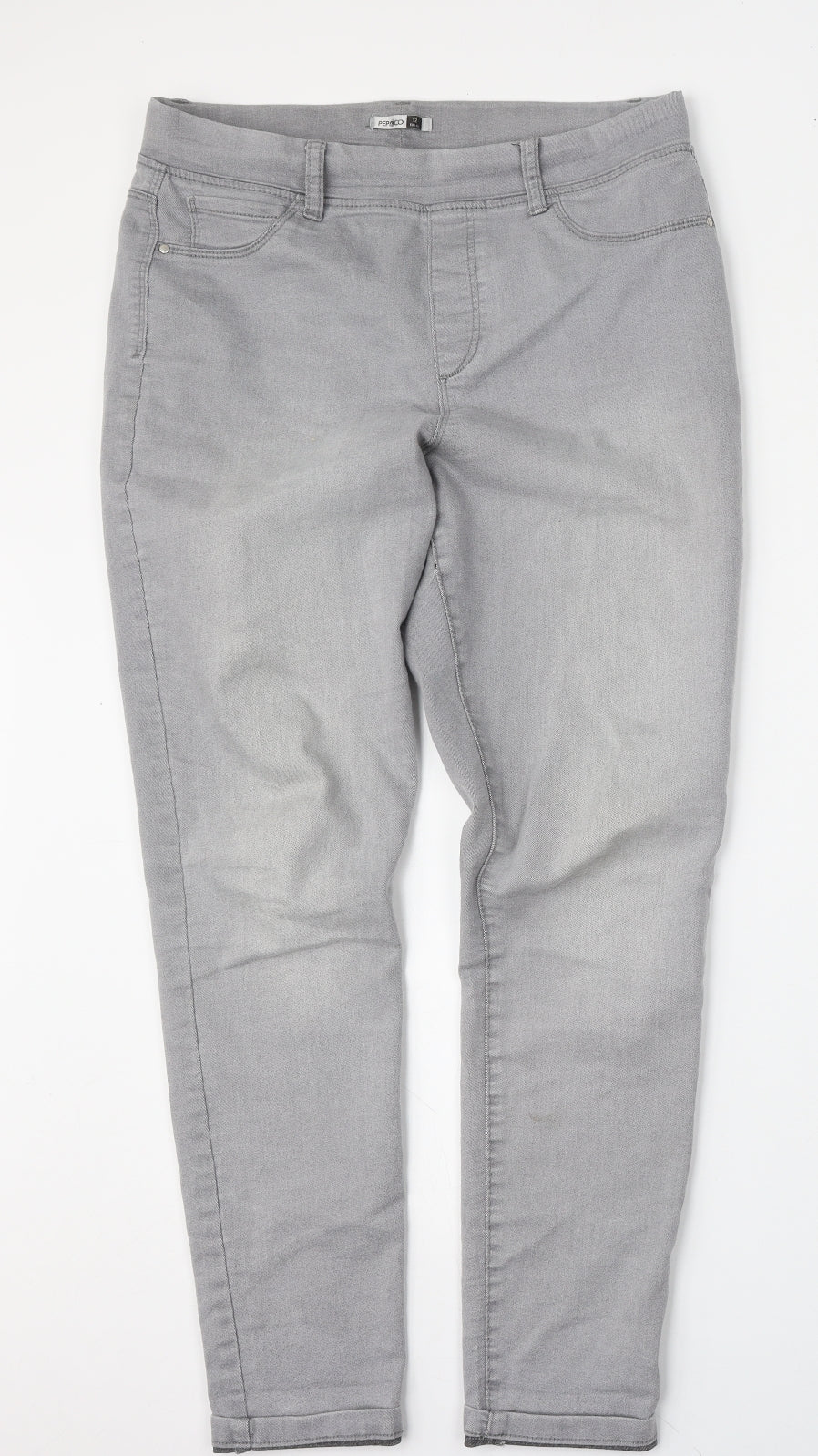 Pep&Co Womens Grey  Cotton Jegging Jeans Size 12 L28 in Regular