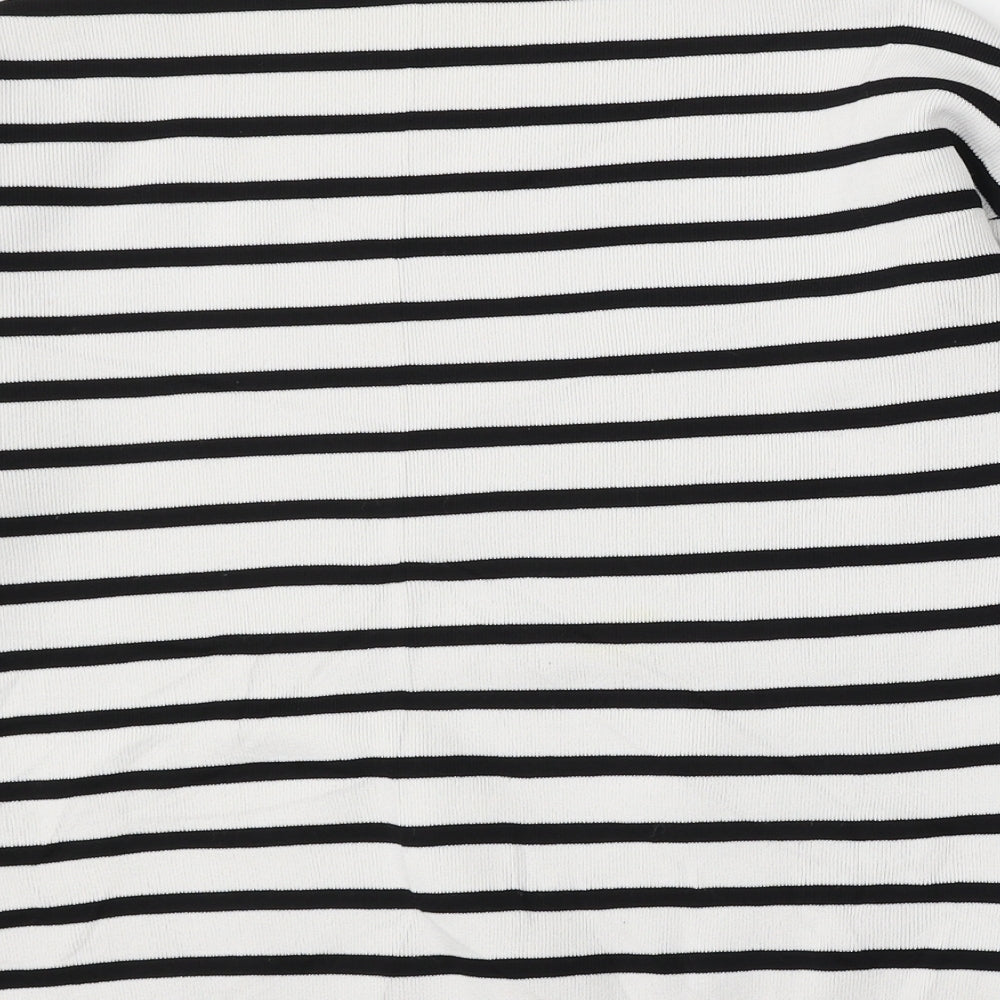 Whistles Womens Multicoloured Mock Neck Striped Polyamide Pullover Jumper Size XS