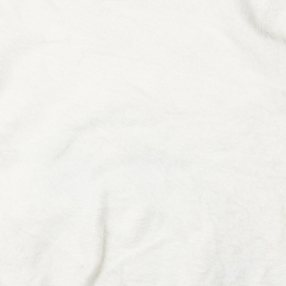 Klass Womens White Round Neck  Polyamide Pullover Jumper Size XL