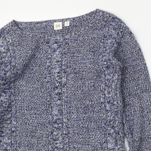 Gap Mens Blue Round Neck  Cotton Pullover Jumper Size XS