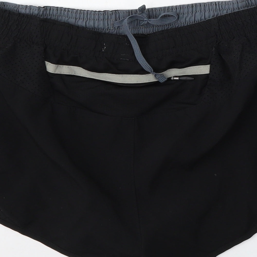 adidas Womens Black  Polyester Athletic Shorts Size M L3 in Regular