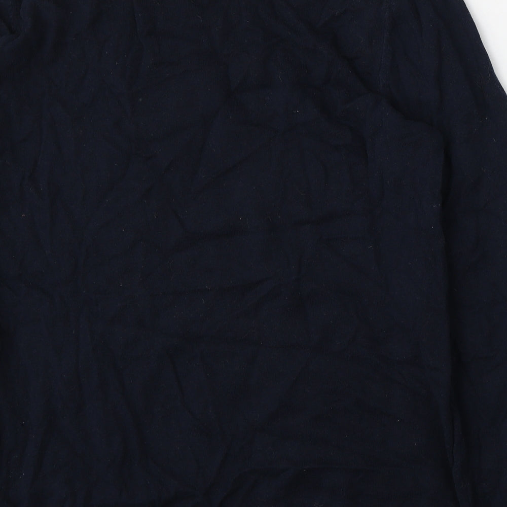 River Island Mens Blue Round Neck  Cotton Pullover Jumper Size M