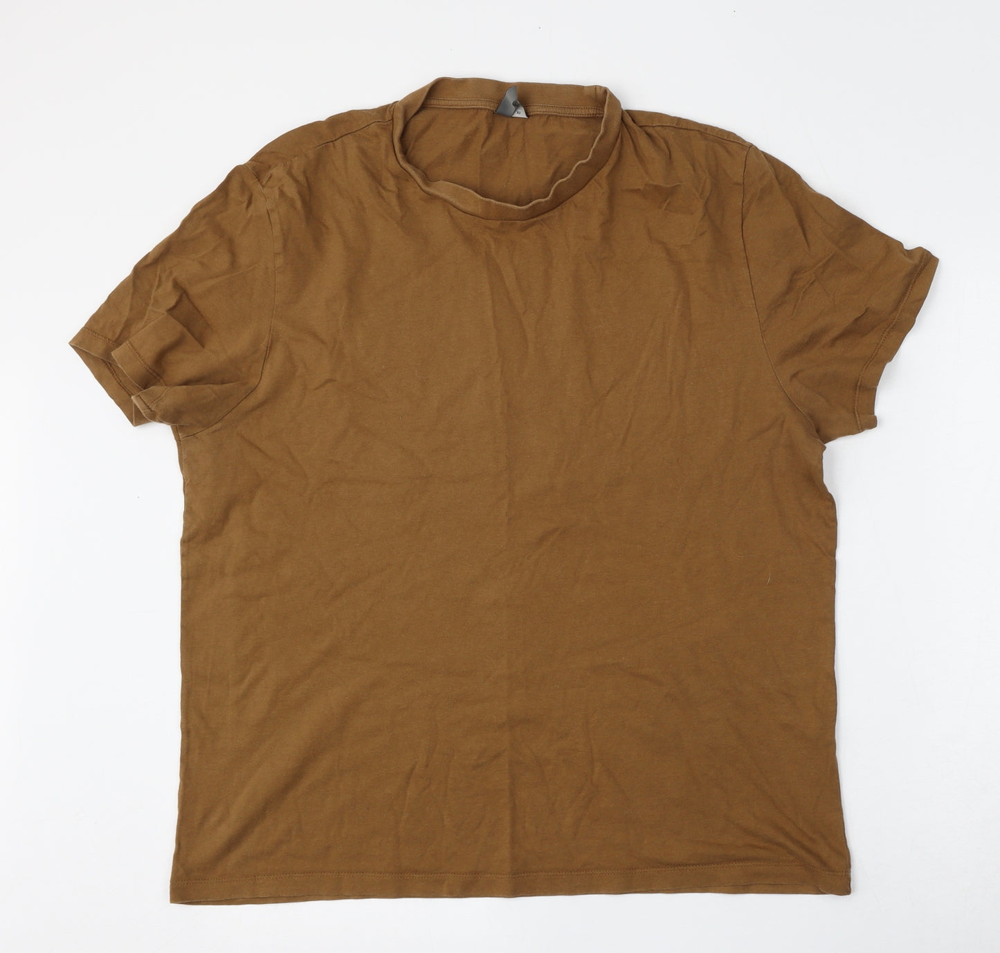 ASOS Mens Brown  Cotton  T-Shirt Size XL Round Neck