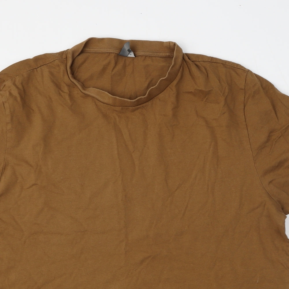 ASOS Mens Brown  Cotton  T-Shirt Size XL Round Neck