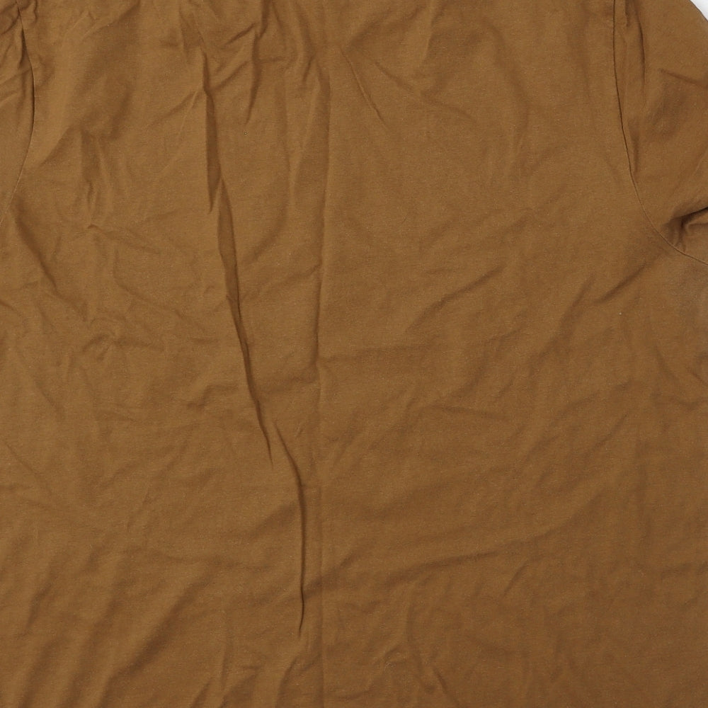 ASOS Mens Brown  Cotton  T-Shirt Size XL Round Neck