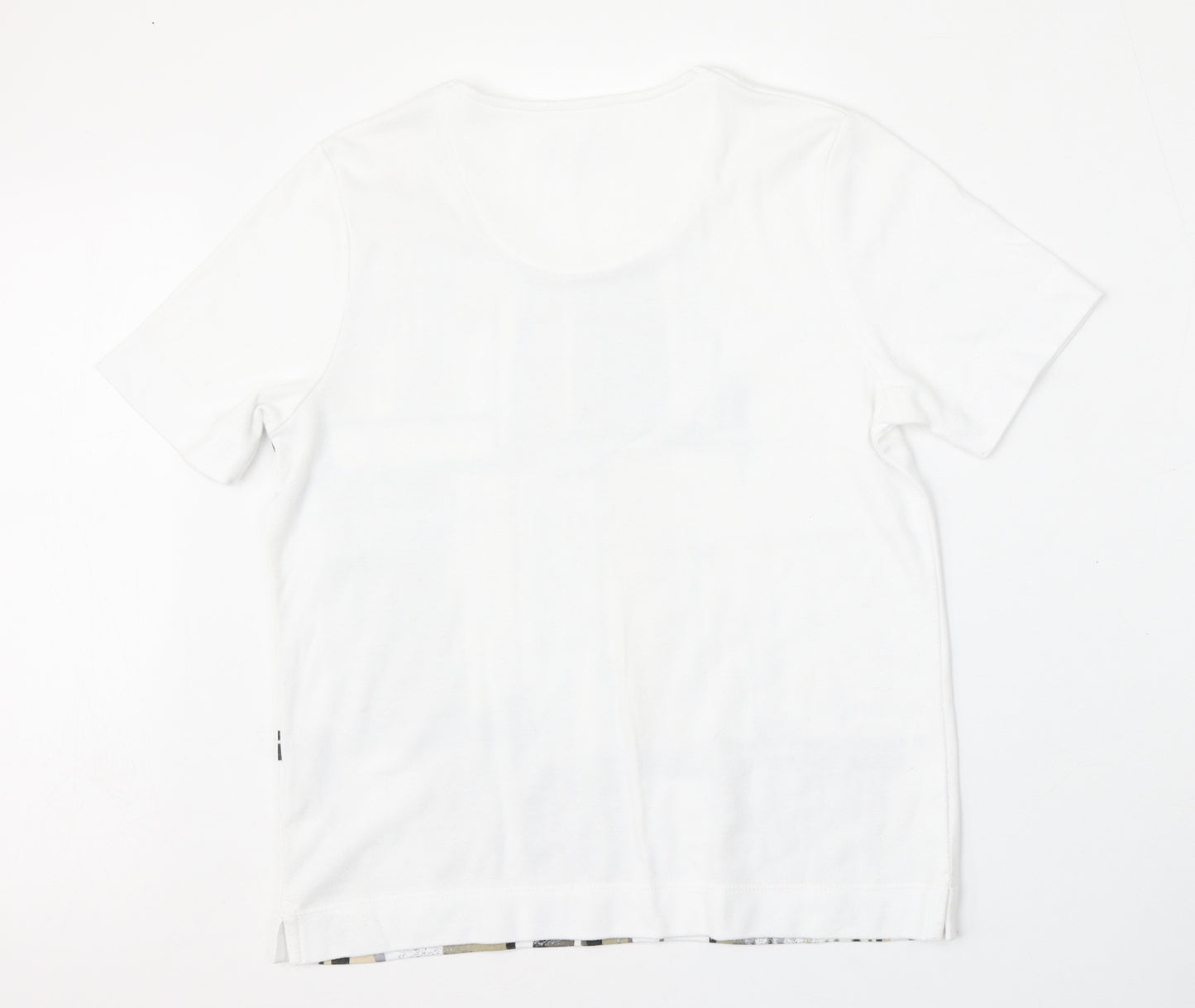 Tigi Womens White  Polyester Basic T-Shirt Size 10 Round Neck