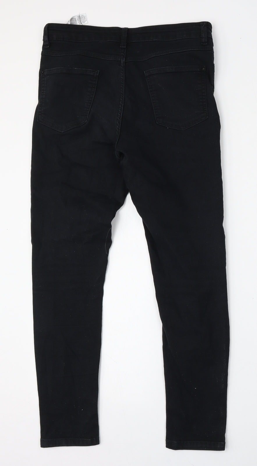 Marks and Spencer Womens Black  Cotton Jegging Jeans Size 12 L26 in Regular Button