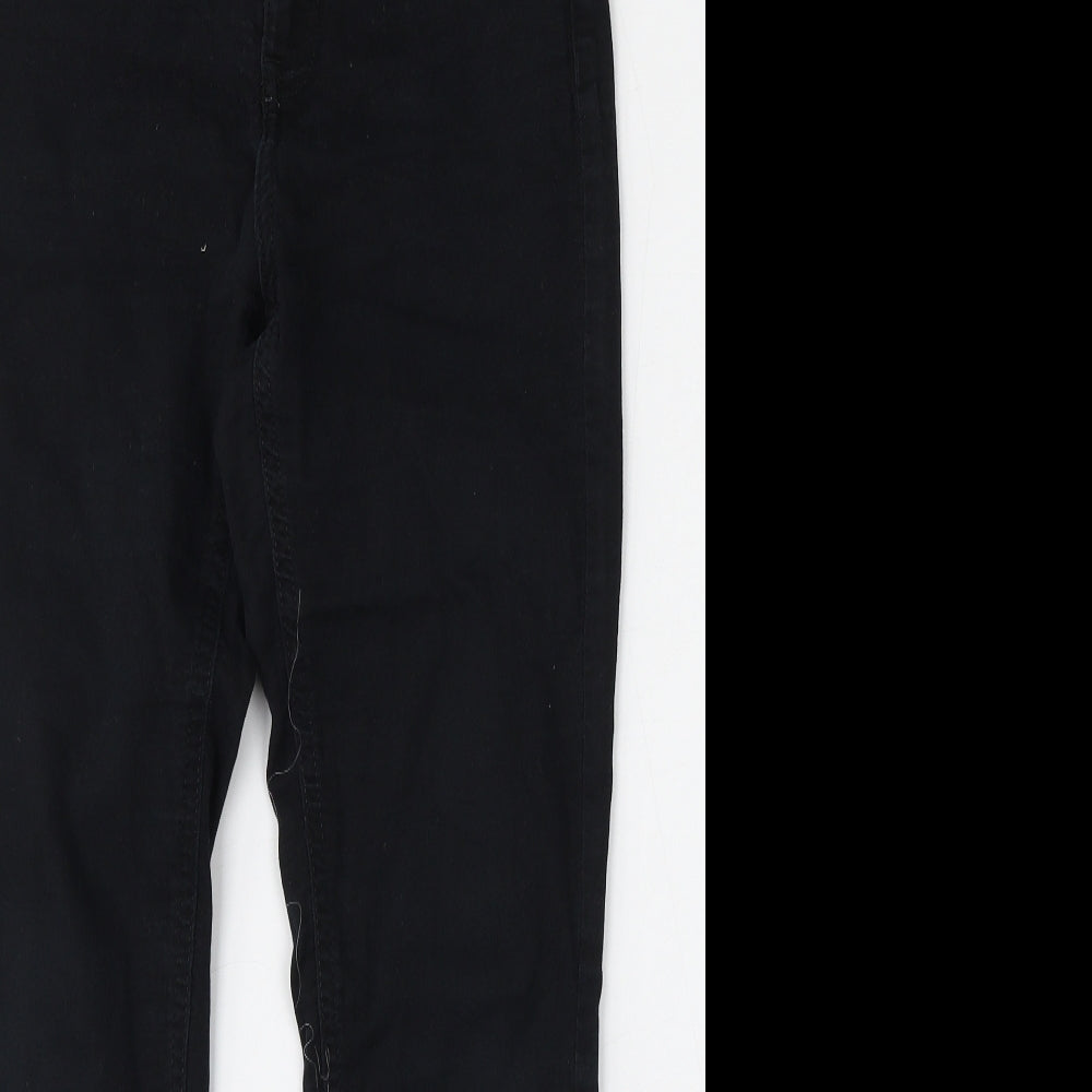 Marks and Spencer Womens Black  Cotton Jegging Jeans Size 12 L26 in Regular Button