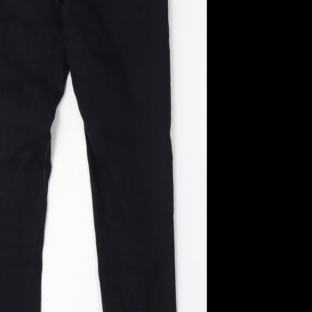 Marks and Spencer Womens Black  Cotton Jegging Jeans Size 12 L26 in Regular Button