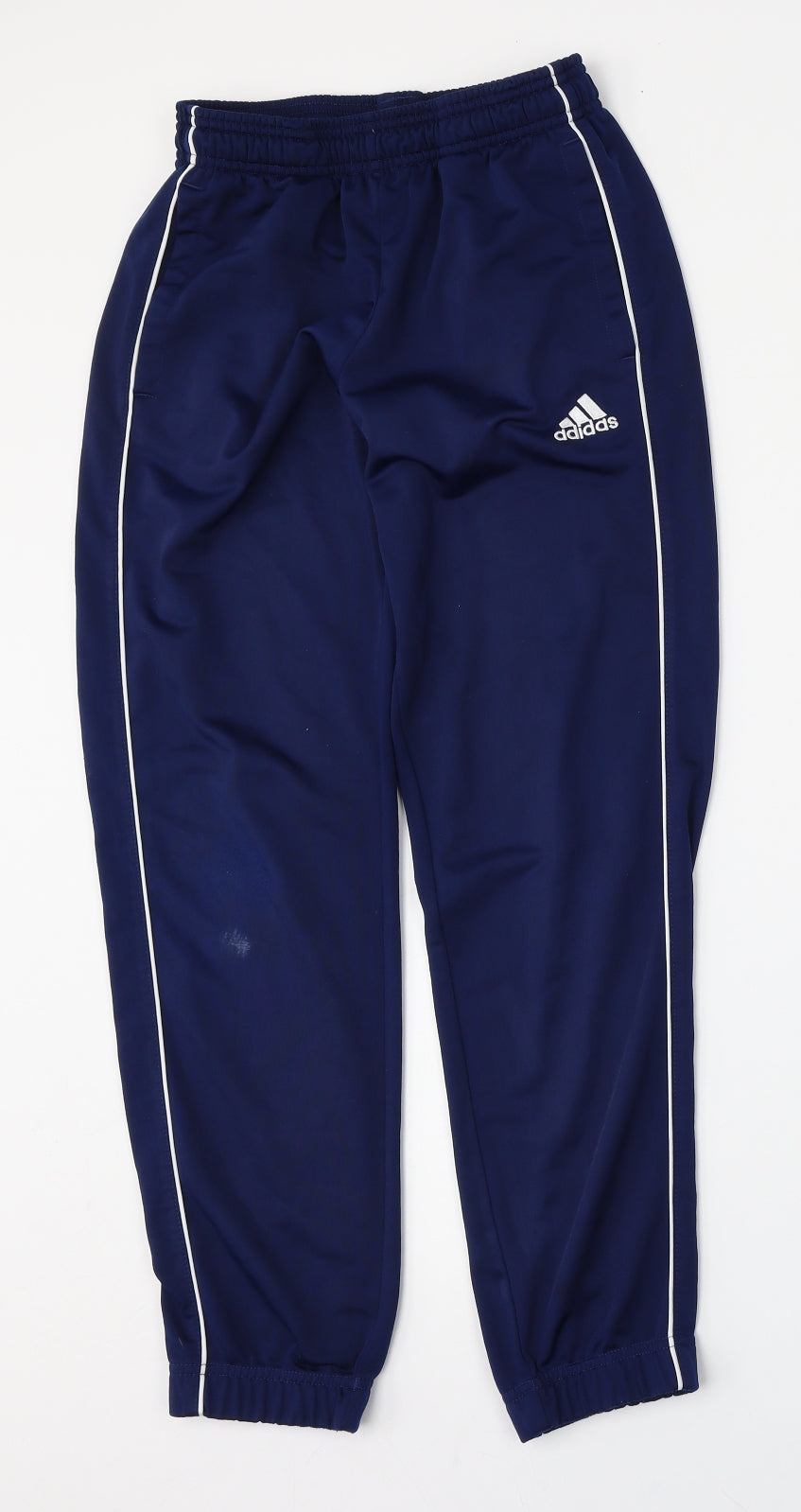 adidas Boys Blue  Polyester Jogger Trousers Size 11-12 Years  Regular Tie