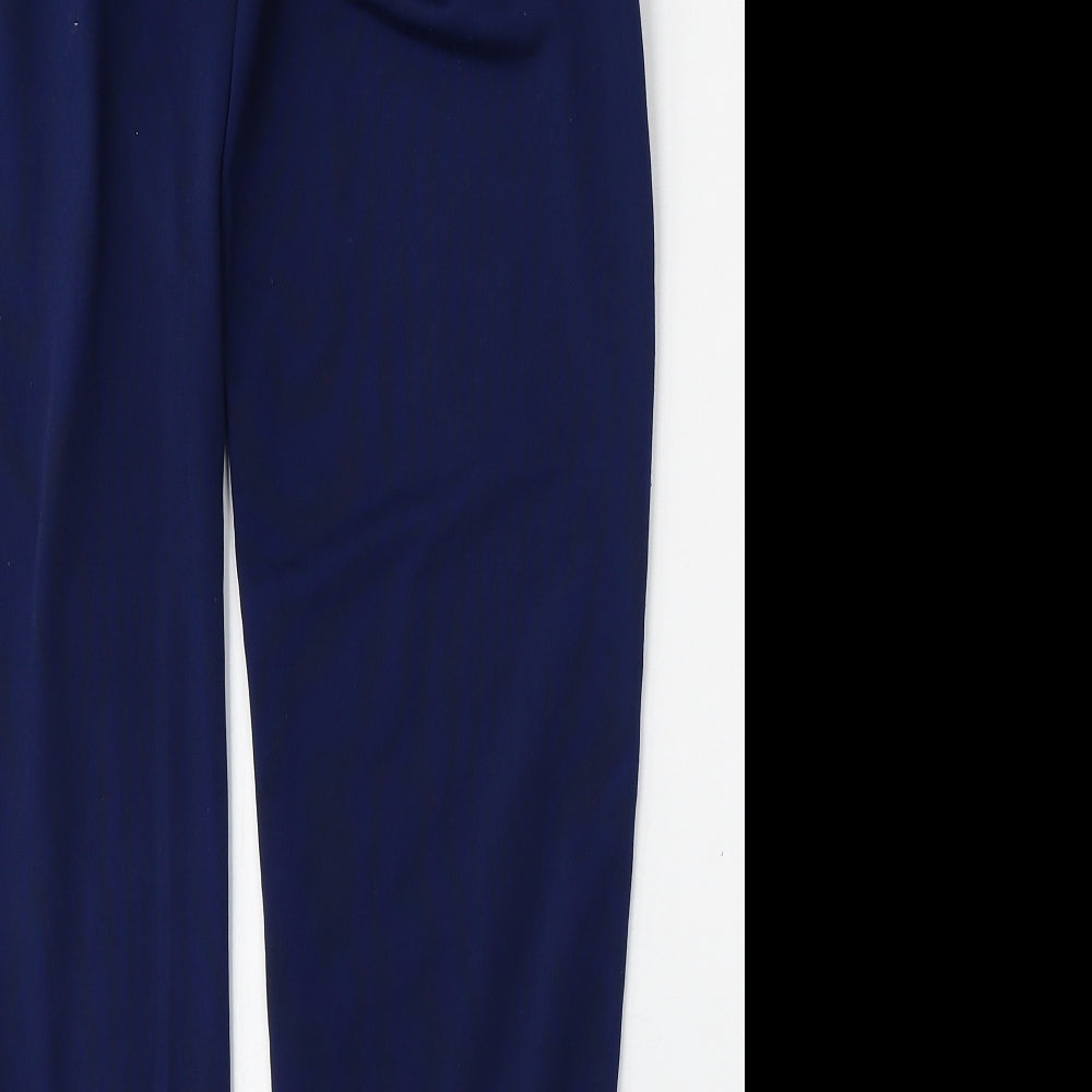 adidas Boys Blue  Polyester Jogger Trousers Size 11-12 Years  Regular Tie