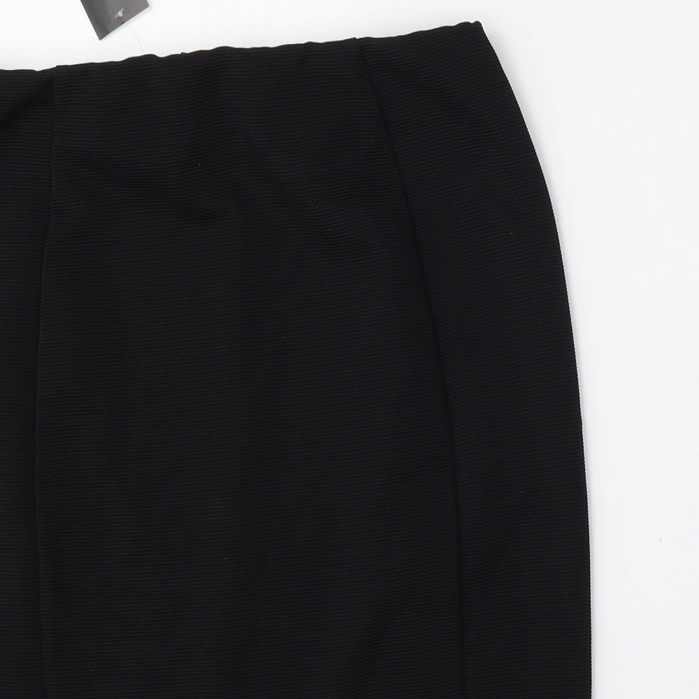 Papaya Womens Black  Polyester Straight & Pencil Skirt Size 14