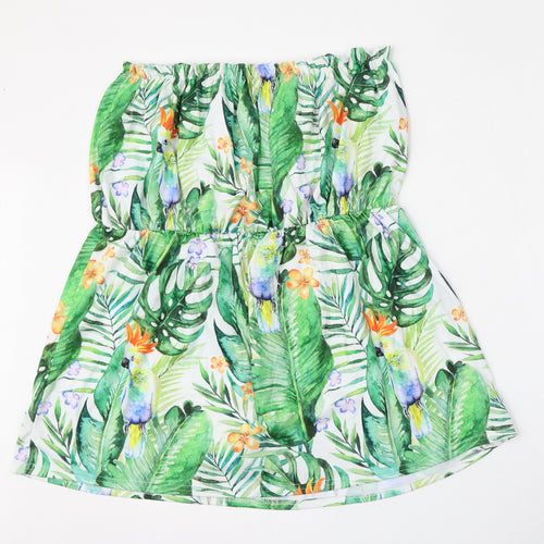 Boohoo Womens Multicoloured Floral Polyester Shift  Size L  Square Neck