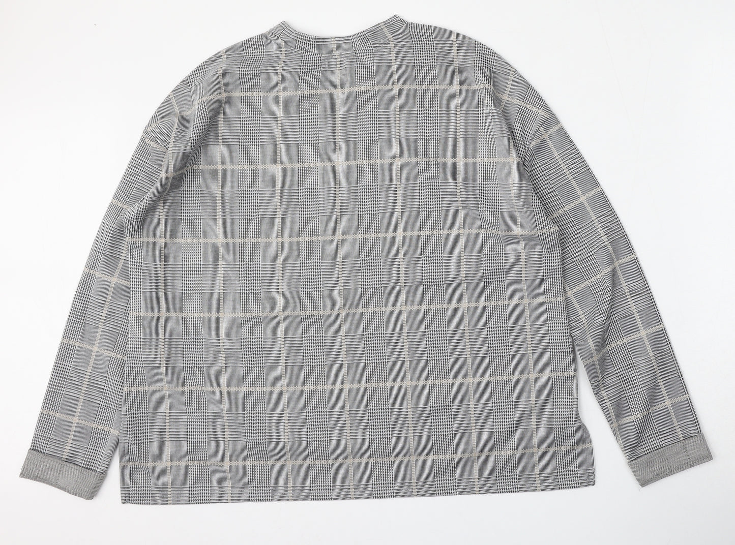 Primark Womens Multicoloured Plaid Polyester Pullover Sweatshirt Size 12