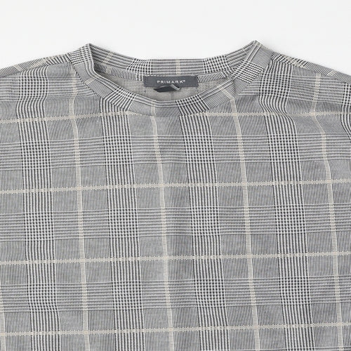 Primark Womens Multicoloured Plaid Polyester Pullover Sweatshirt Size 12