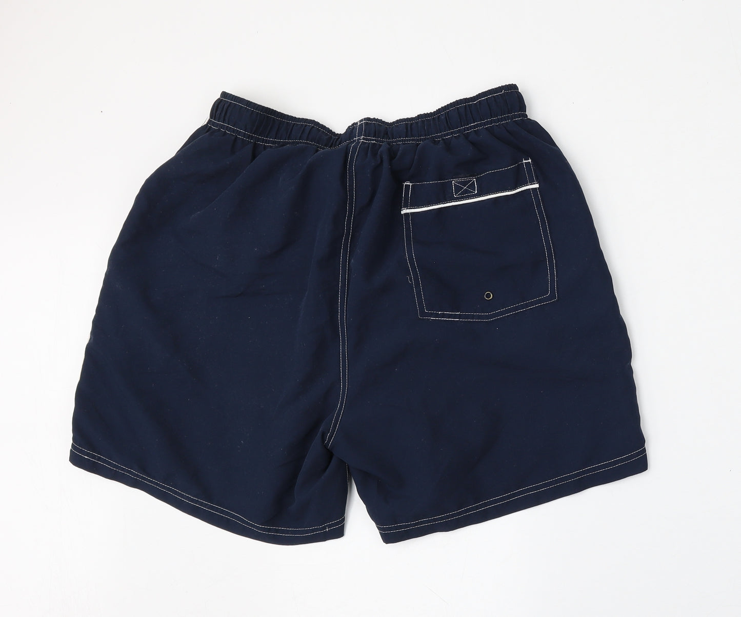 George Mens Blue  Polyester Athletic Shorts Size M L6 in Regular Tie