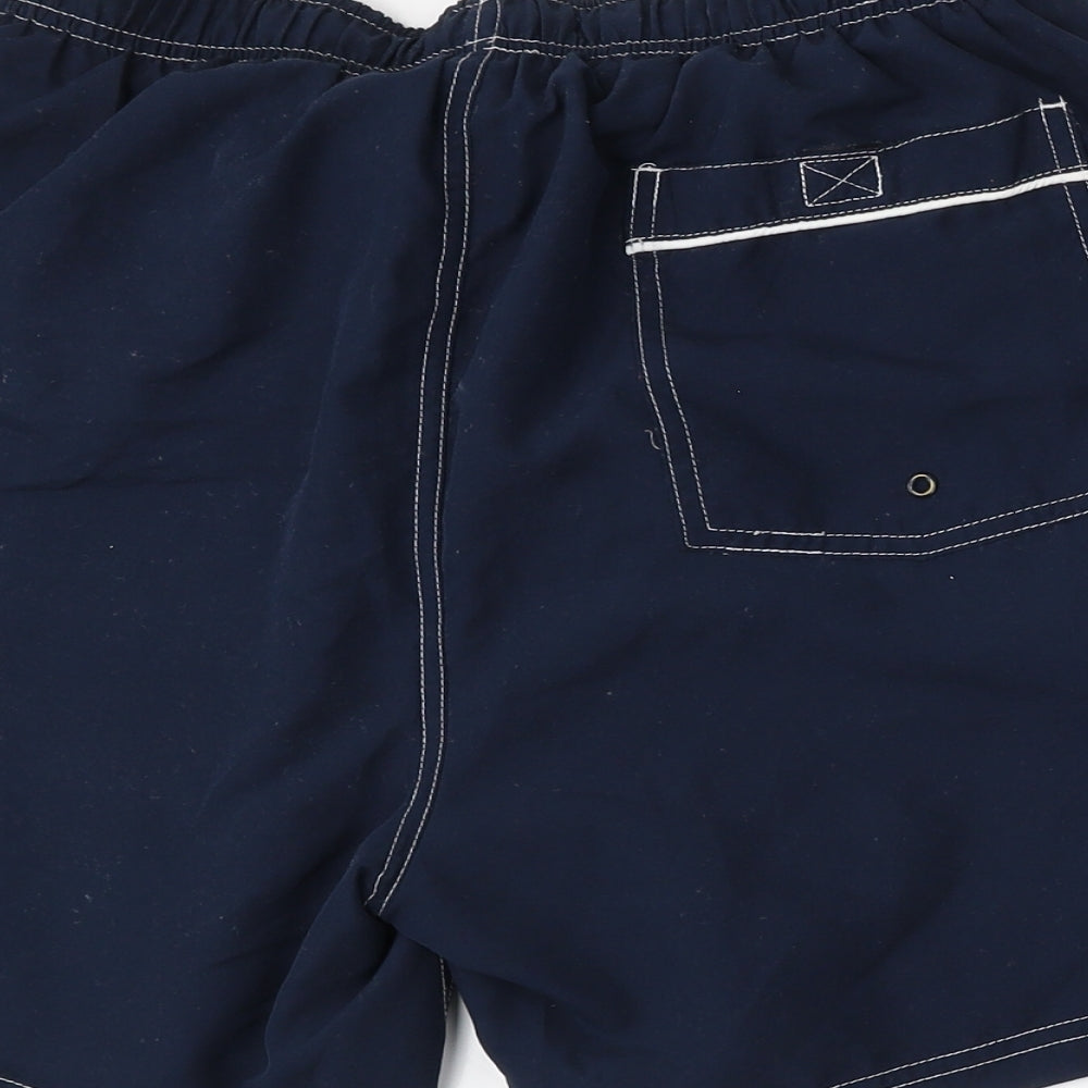 George Mens Blue  Polyester Athletic Shorts Size M L6 in Regular Tie
