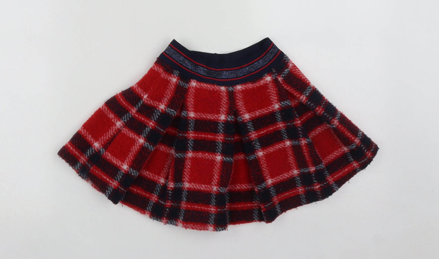 Dunnes Girls Multicoloured Plaid Polyester Flare Skirt Size 3-4 Years  Regular