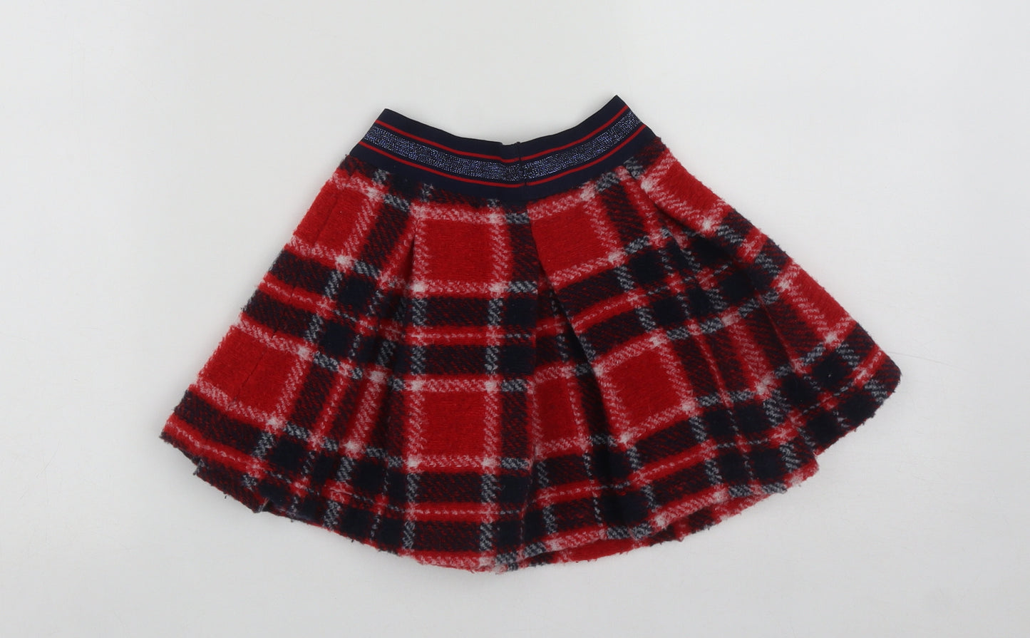 Dunnes Girls Multicoloured Plaid Polyester Flare Skirt Size 3-4 Years  Regular
