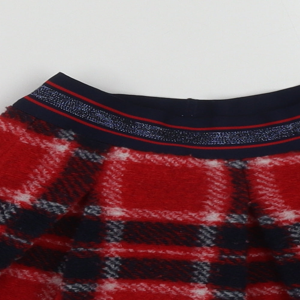 Dunnes Girls Multicoloured Plaid Polyester Flare Skirt Size 3-4 Years  Regular