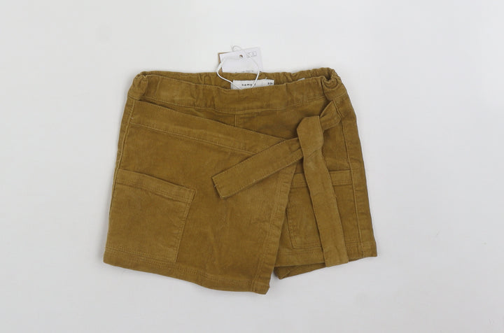 name it Girls Brown  Cotton Wrap Skort Size 2-3 Years  Regular