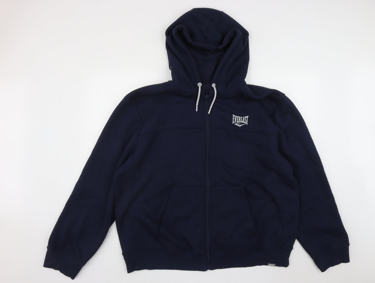 Everlast Mens Blue  Cotton Full Zip Hoodie Size 4XL