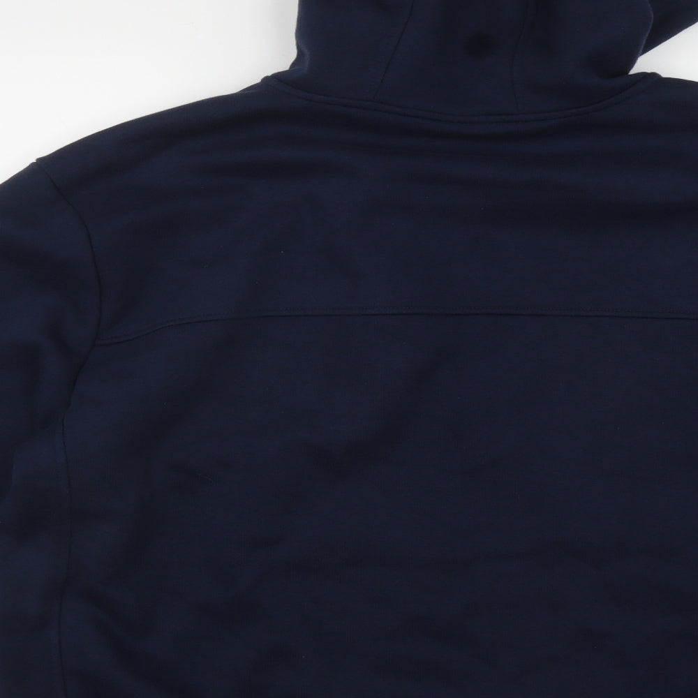 Everlast Mens Blue  Cotton Full Zip Hoodie Size 4XL