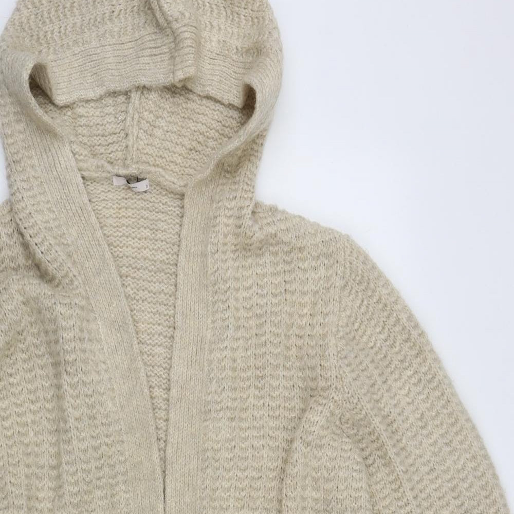 TU Womens Beige  Acrylic Cardigan Hoodie Size 22