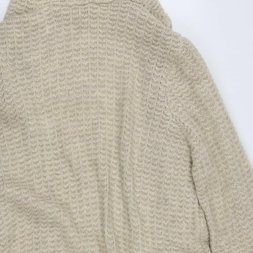 TU Womens Beige  Acrylic Cardigan Hoodie Size 22