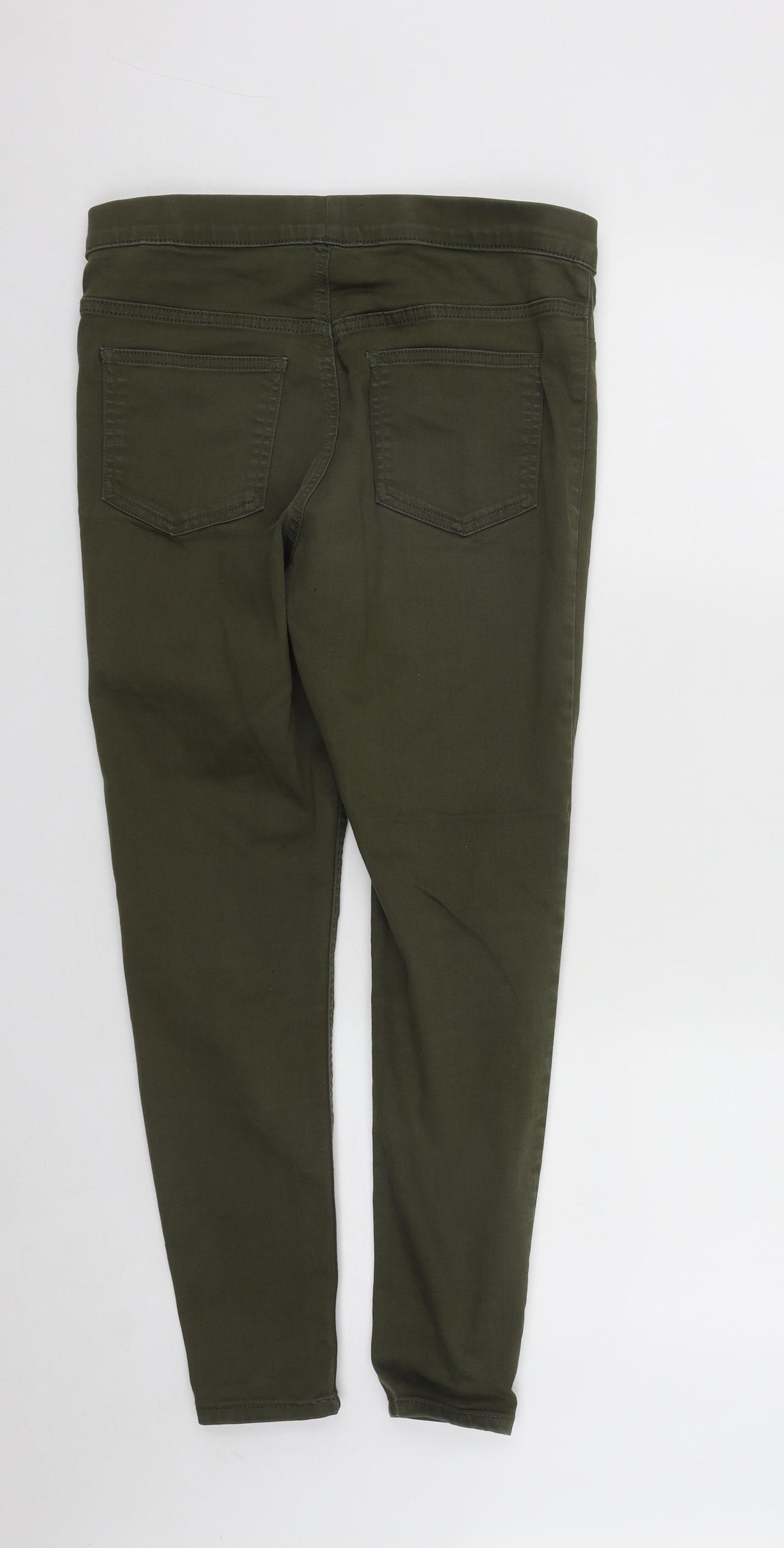 Marks and Spencer Womens Green  Cotton Jegging Jeans Size 12 L26 in Regular