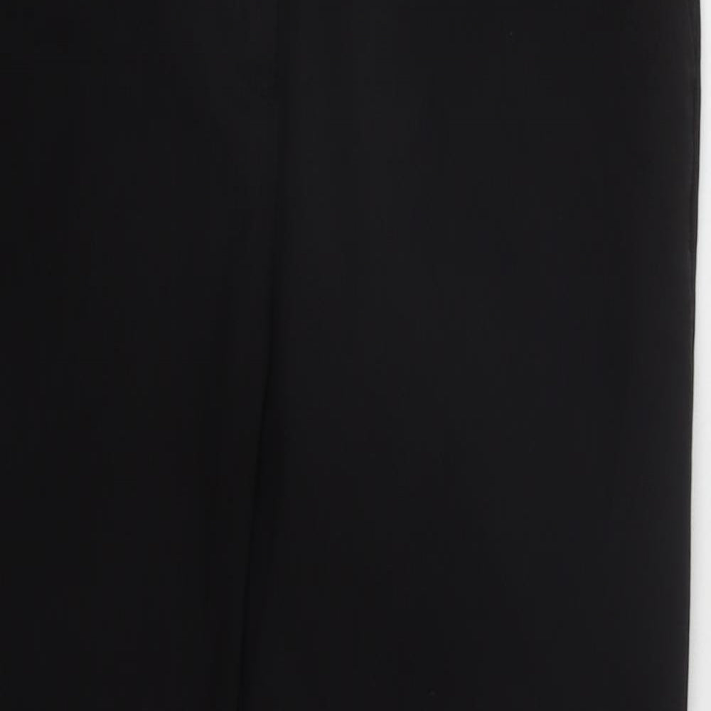 Zara Womens Black  Cotton Trousers  Size L L25 in Regular Zip