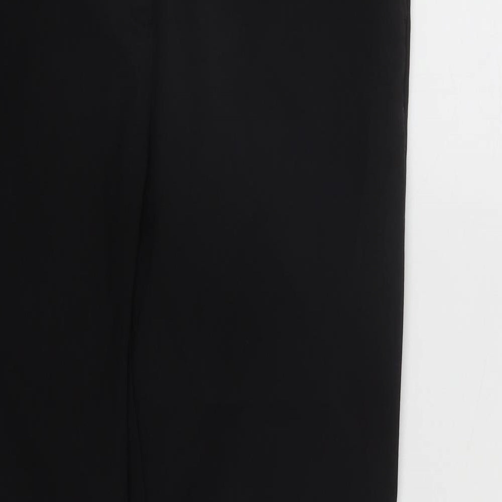 Zara Womens Black  Cotton Trousers  Size L L25 in Regular Zip