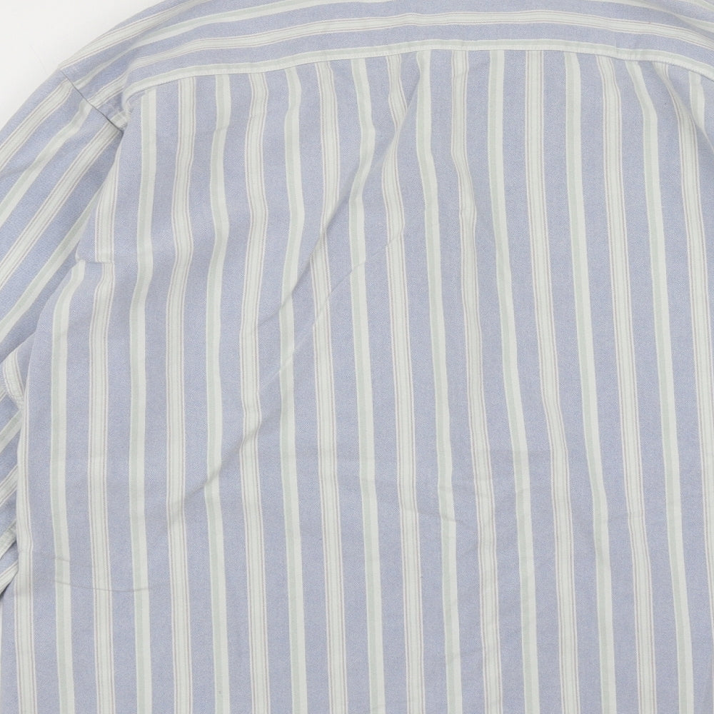 Abercrombie & Fitch Mens Multicoloured Striped Cotton  Button-Up Size L Collared Button