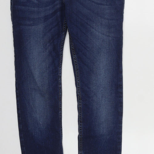 Preworn Mens Blue  Cotton Skinny Jeans Size 28 in L27 in Regular Zip