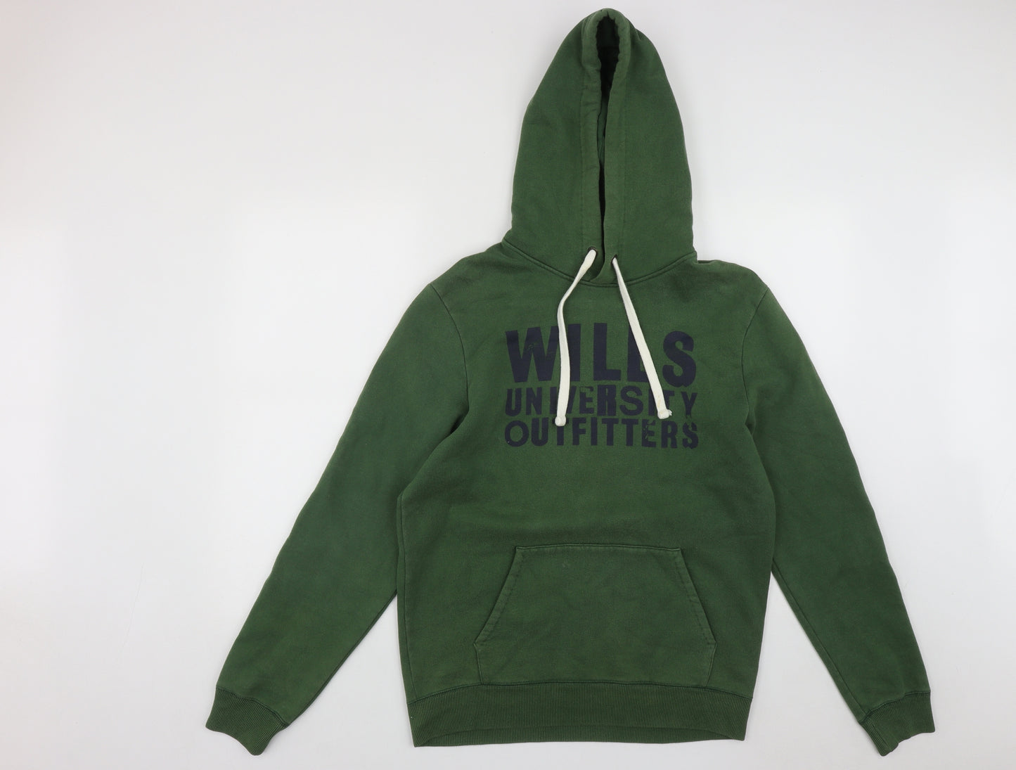 Jack Wills Mens Green  Cotton Pullover Hoodie Size XS