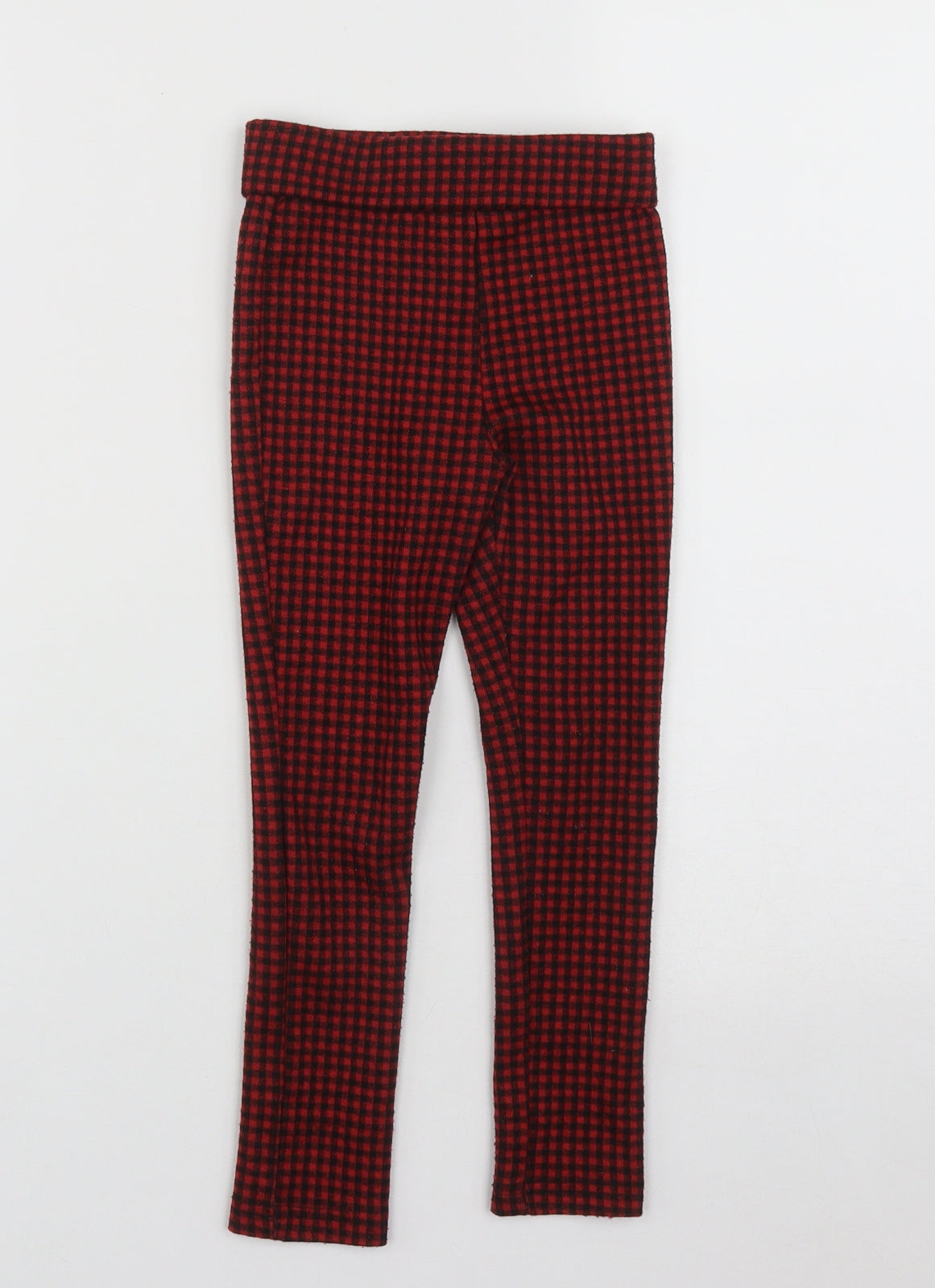 Dunnes Girls Multicoloured Plaid Polyester Jegging Trousers Size 3-4 Years  Regular