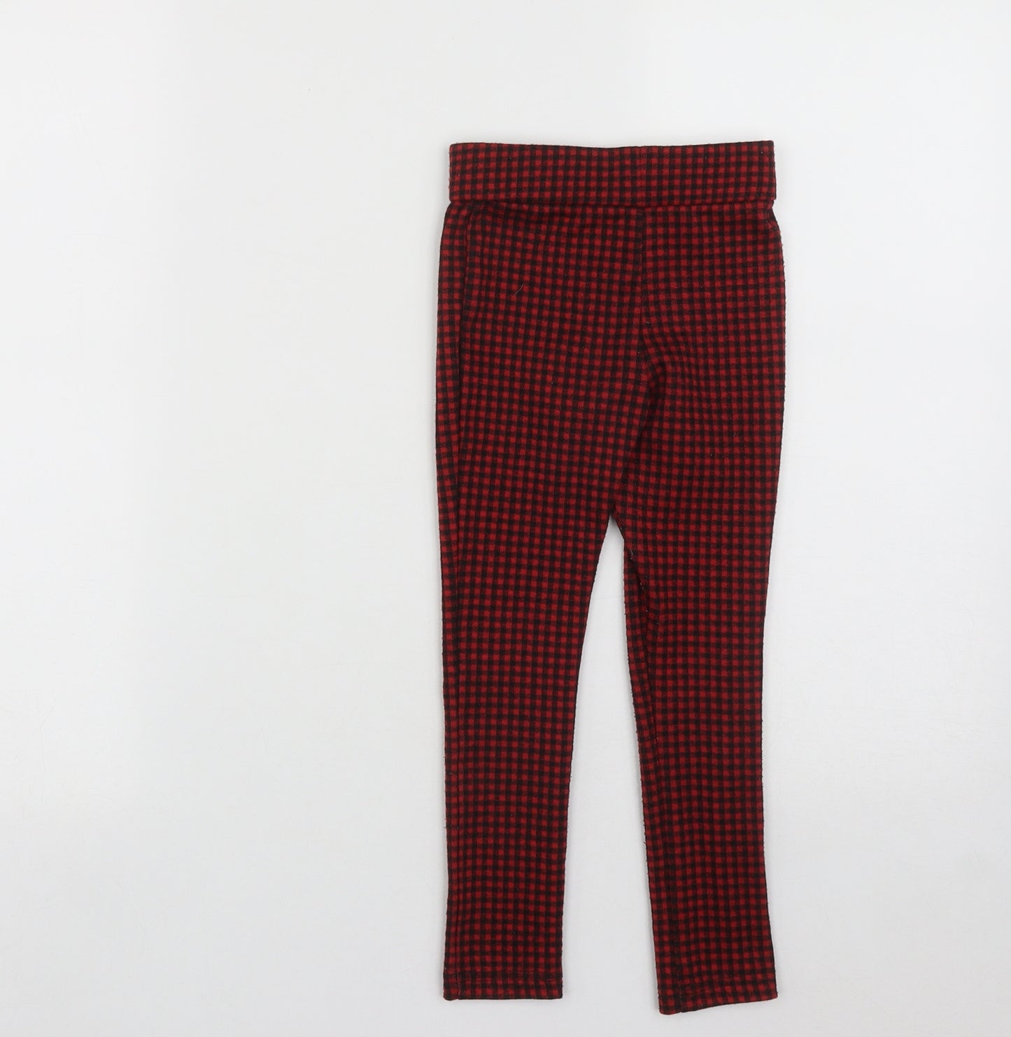 Dunnes Girls Multicoloured Plaid Polyester Jegging Trousers Size 3-4 Years  Regular