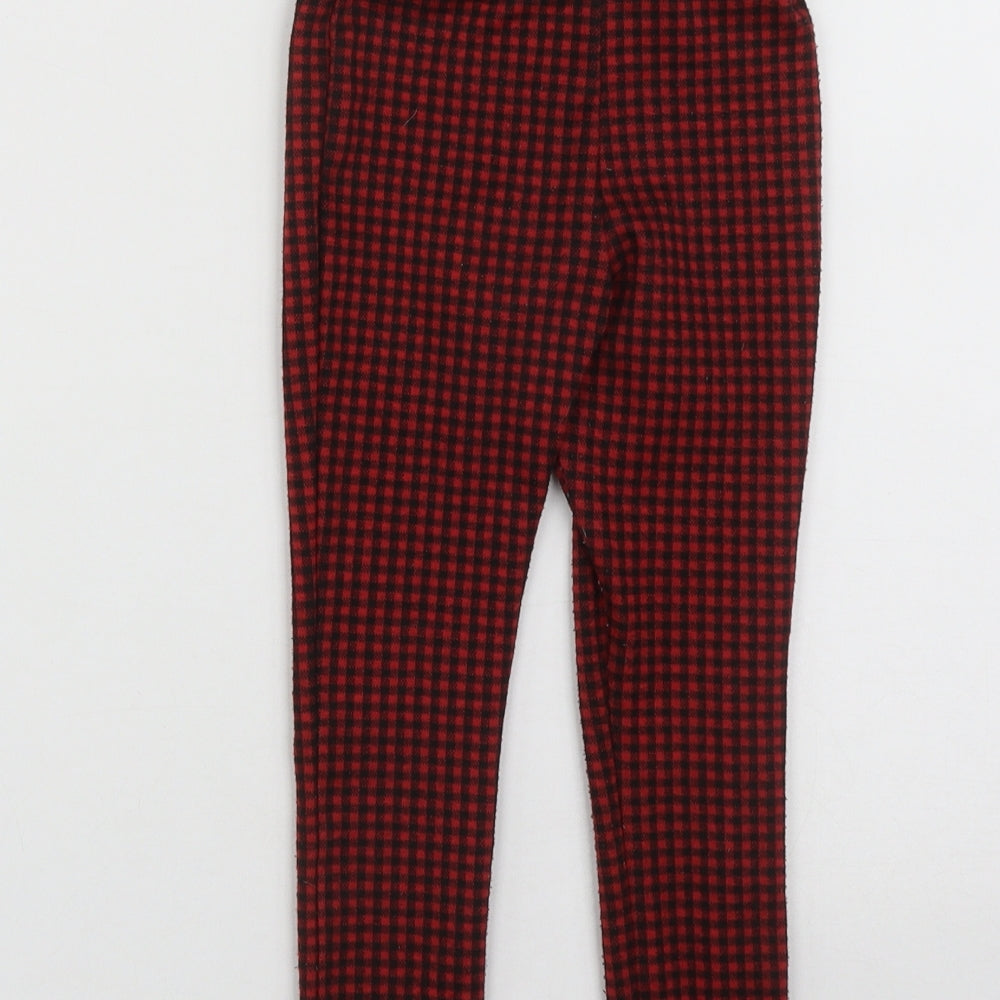 Dunnes Girls Multicoloured Plaid Polyester Jegging Trousers Size 3-4 Years  Regular