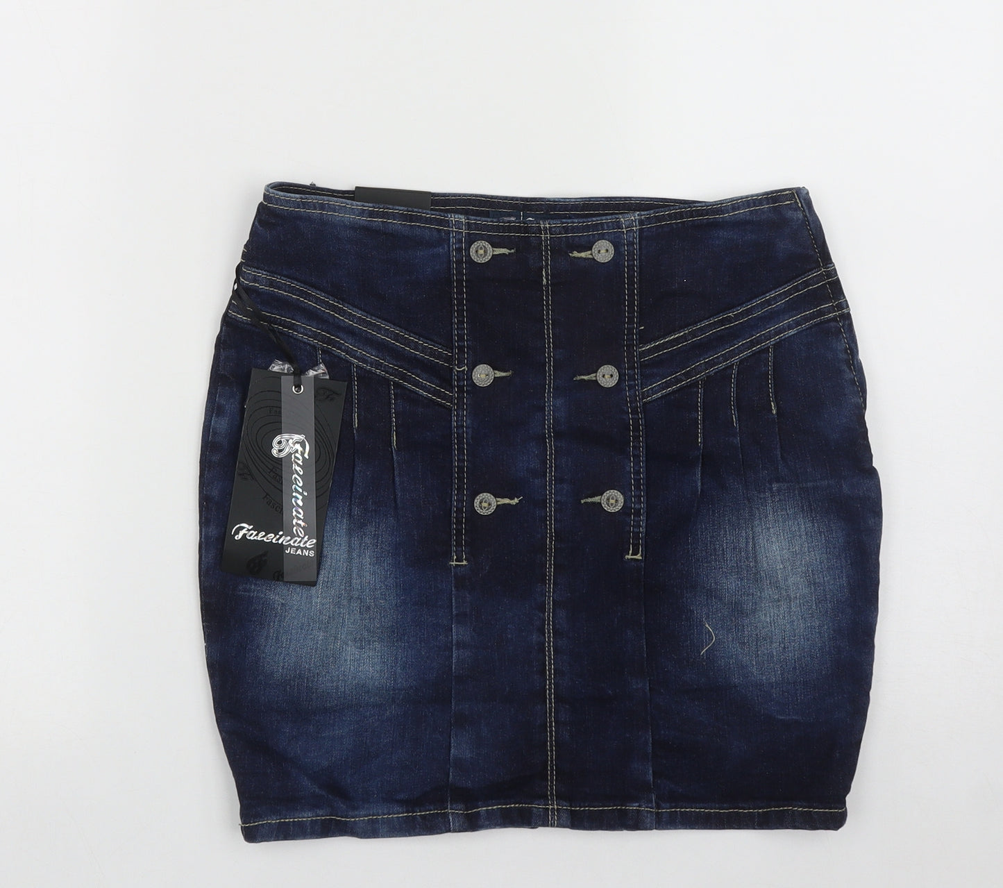 Fascinate Jeans Womens Blue  Cotton A-Line Skirt Size M
