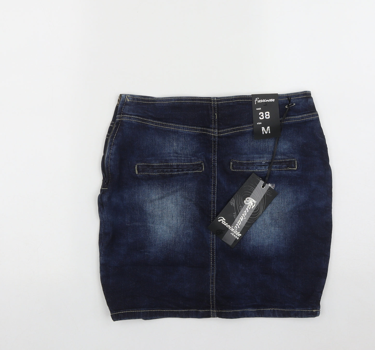 Fascinate Jeans Womens Blue  Cotton A-Line Skirt Size M