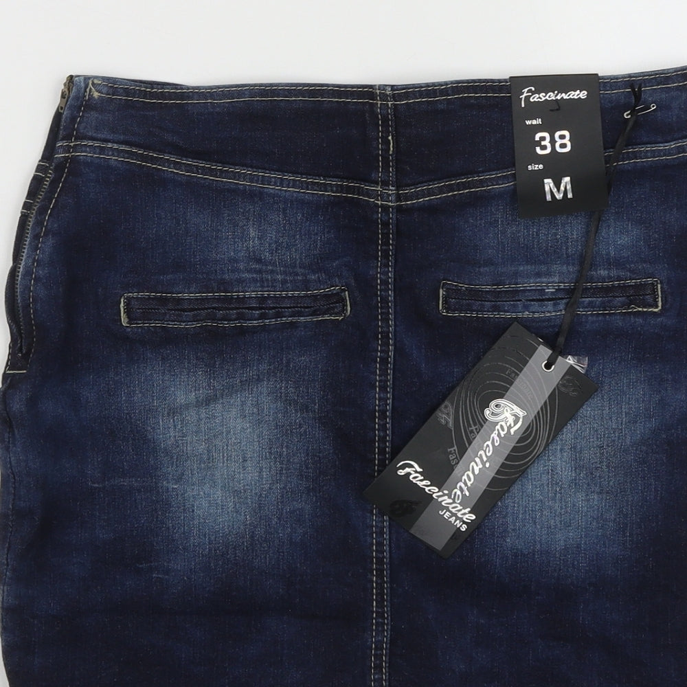 Fascinate Jeans Womens Blue  Cotton A-Line Skirt Size M