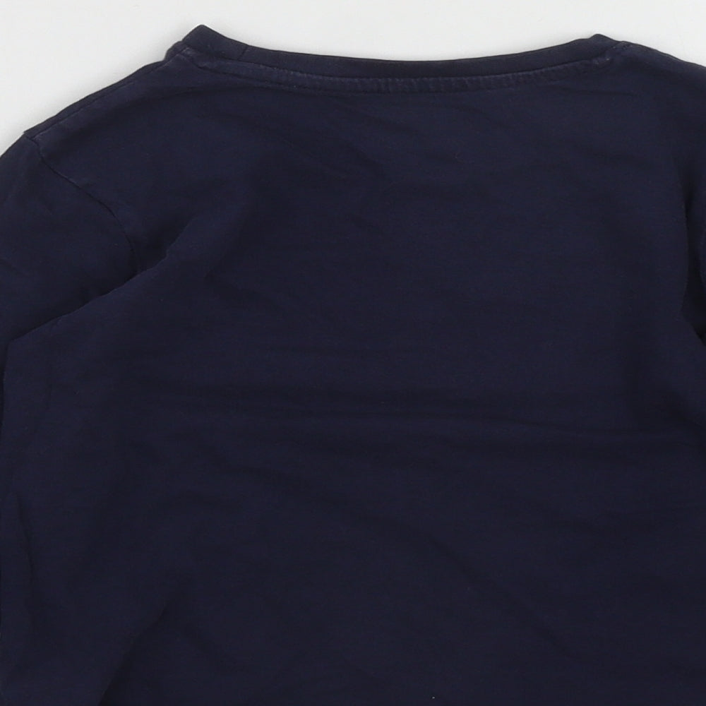 Primark Boys Blue  Cotton Basic Casual Size 3-4 Years Round Neck