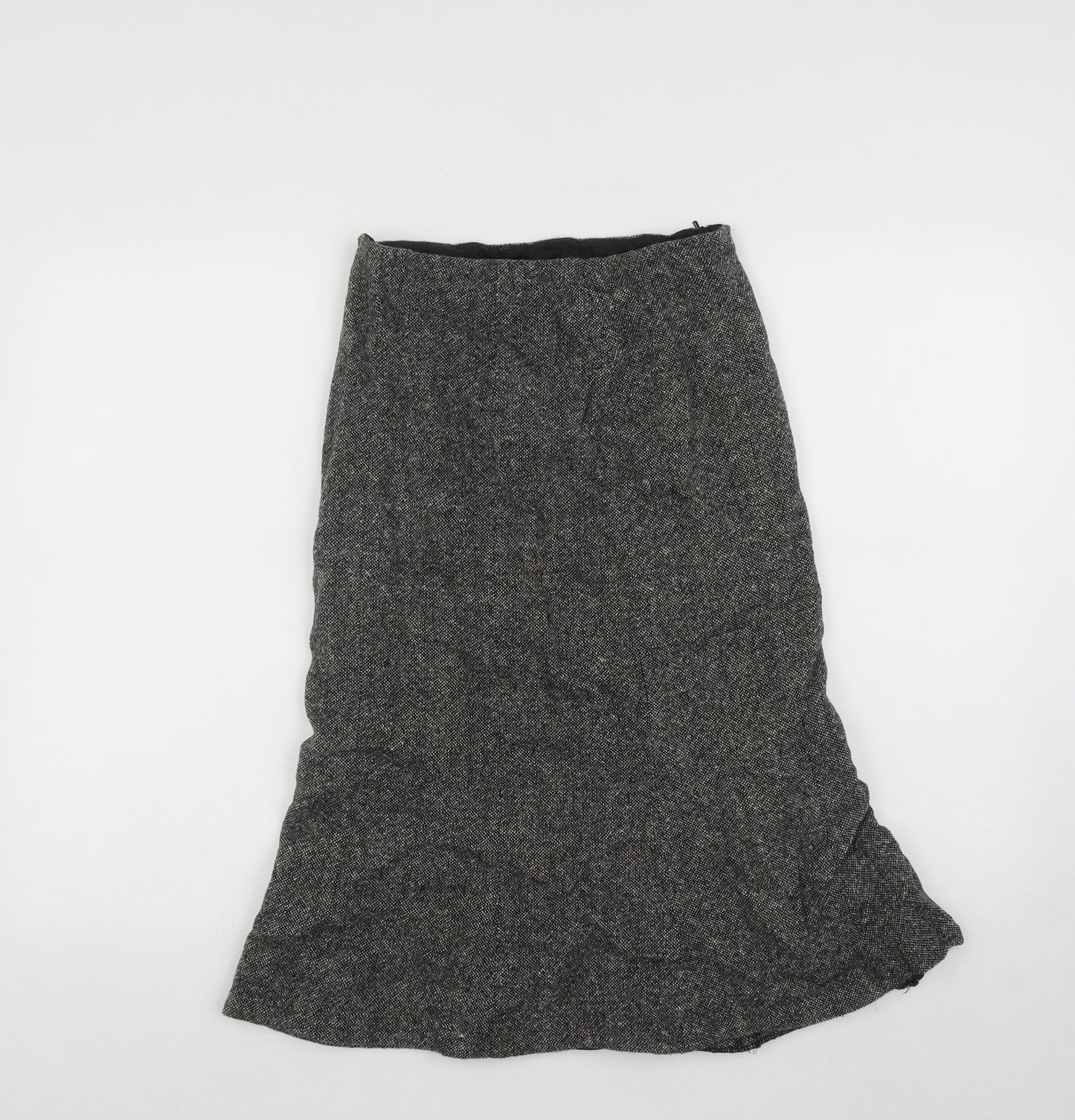 Preworn Womens Brown  Polyester A-Line Skirt Size 26 in   Zip