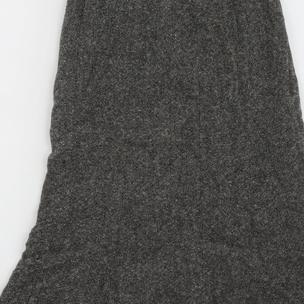 Preworn Womens Brown  Polyester A-Line Skirt Size 26 in   Zip