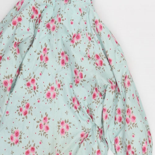 JoJo Maman Bébé Girls Multicoloured Floral  Quilted Snowsuit Size 2-3 Years  Zip